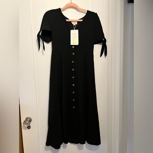 Sezane Vic Midi Dress in Black
